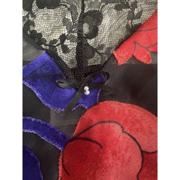 Vintage 1980s Lace Teddy Sheer 80s Lingerie French Cut 34” Chest Size S - Picture 5 of 6